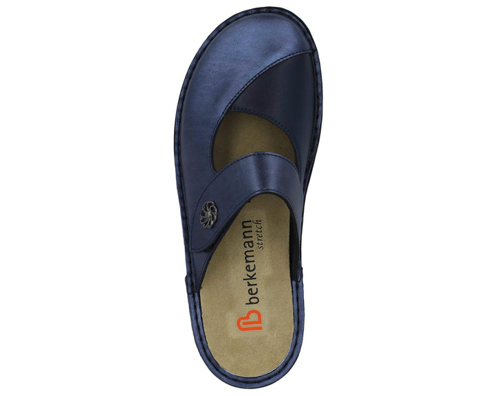 HELIANE Blue Leather/ Stretch