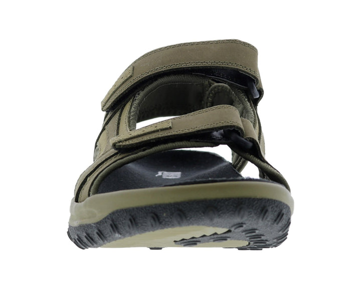 WARREN Olive Leather/Stretch