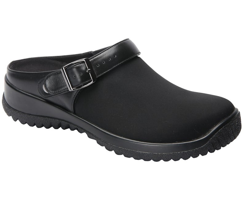 SAVANNAH Black Leather / Black Stretch