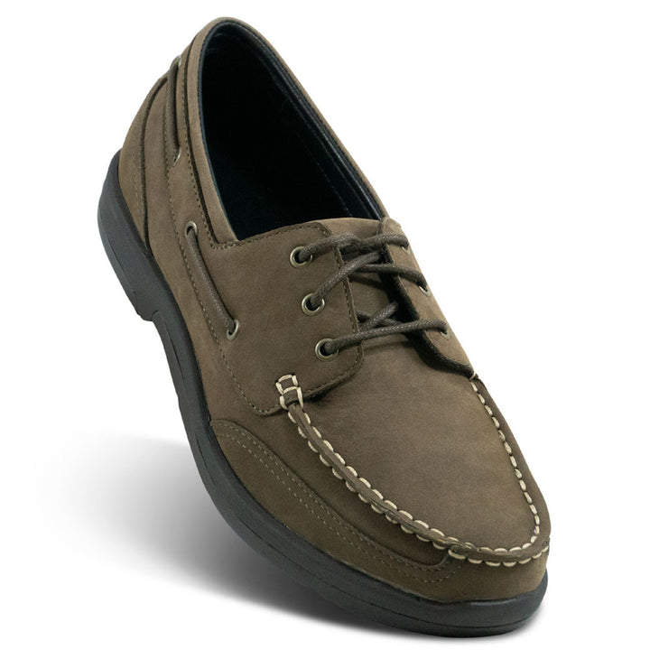 Men's Orthopedic Boat Shoe - Dark Brown