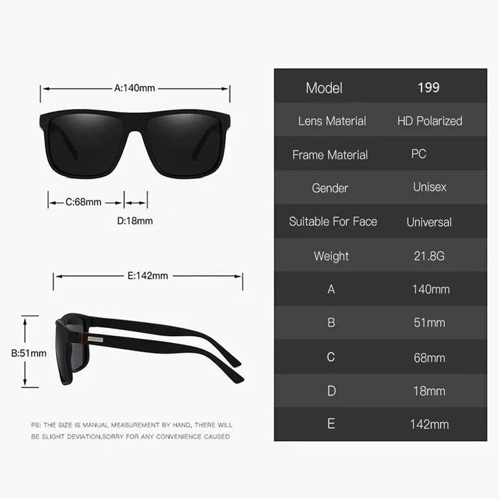 Fashion Vintage Square Polarized Sunglasses