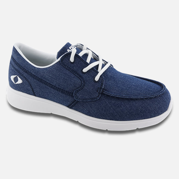 Women's Moc Toe Canvas Loafer - Navy