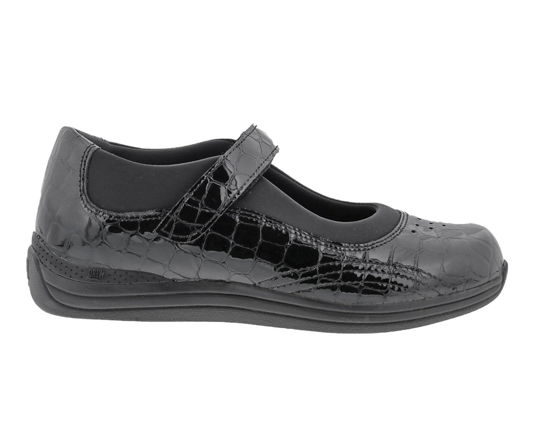 ROSE Black Croc Patent Leather