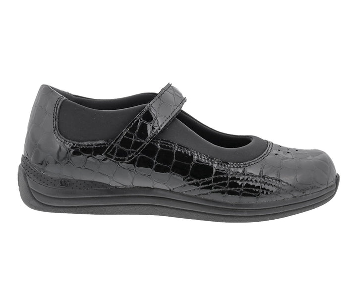 ROSE Black Croc Patent Leather