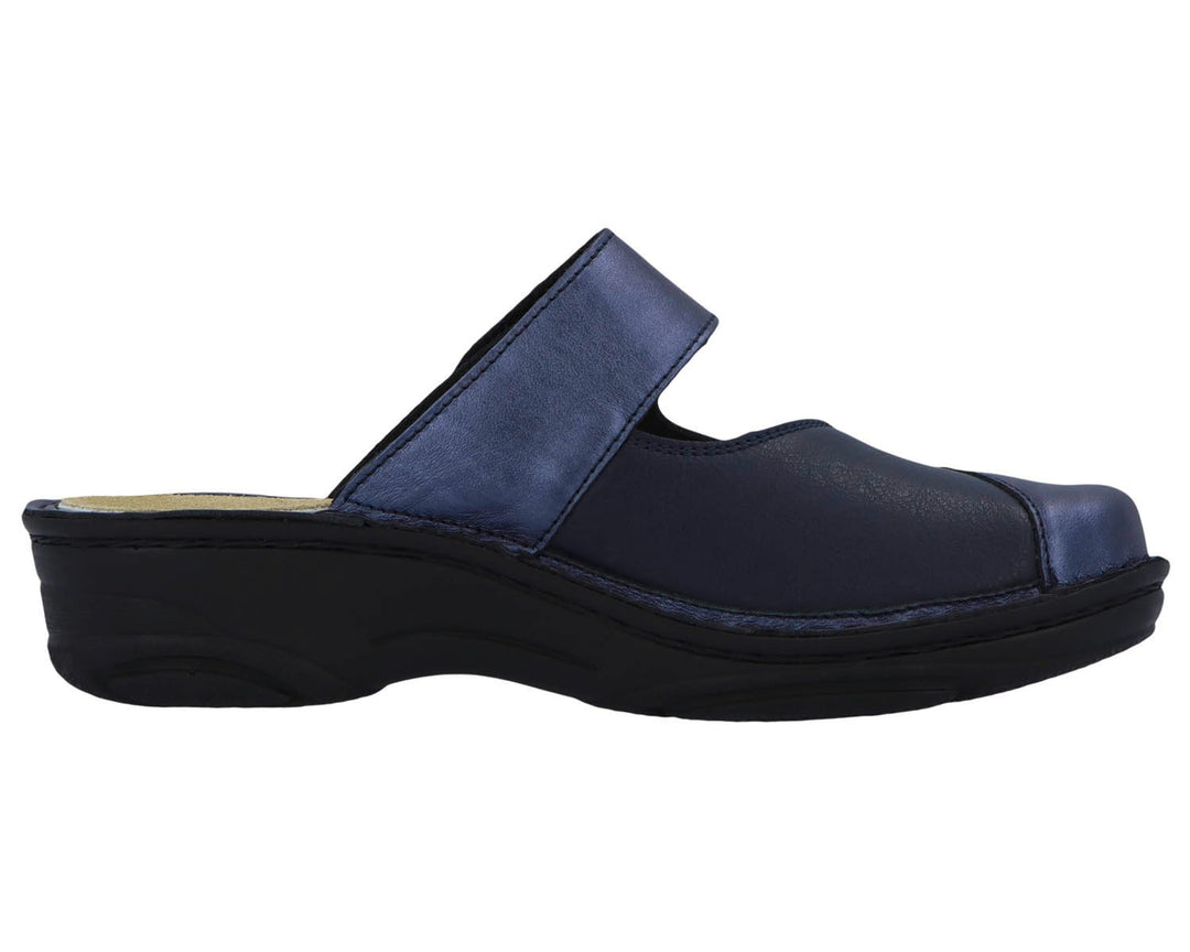 HELIANE Blue Leather/ Stretch