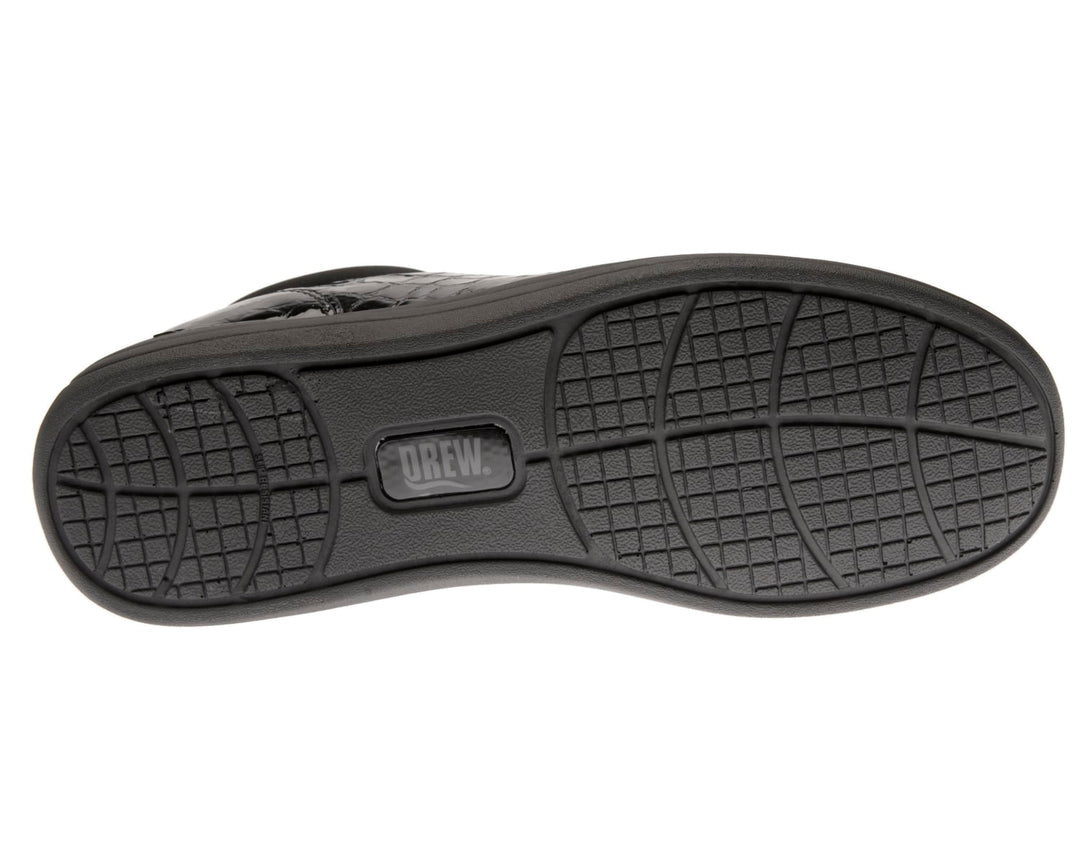 TULIP Black Croc Patent Leather