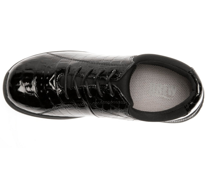 TULIP Black Croc Patent Leather