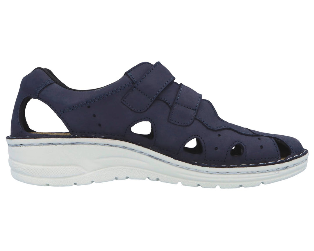 LARENA Blue Nubuck Leather