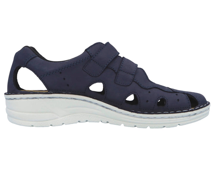 LARENA Blue Nubuck Leather