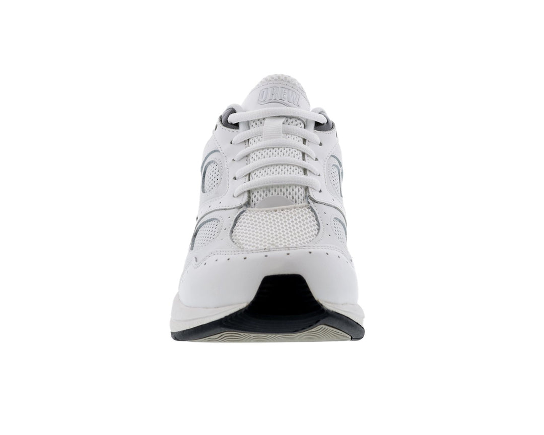 FLARE White Leather Perf/White Mesh