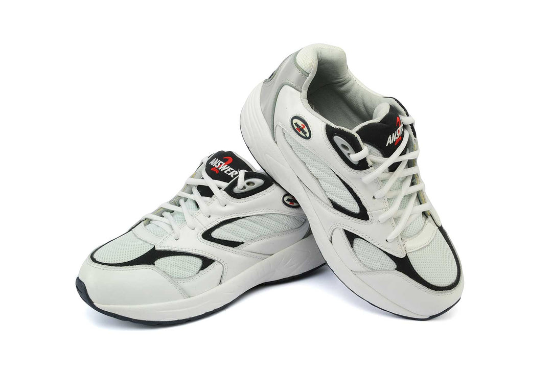 554 - Answer2 Men's Athletic Walking Shoes White/Navy