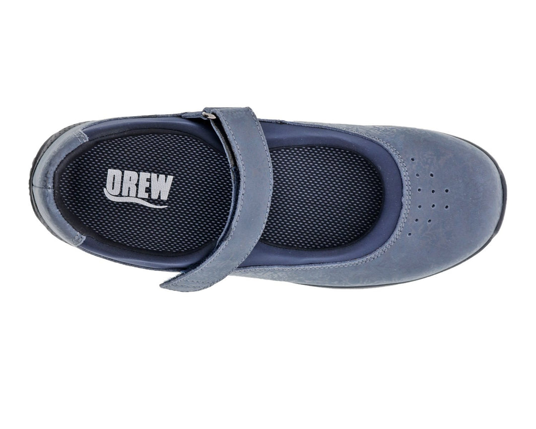 ROSE Navy Metallic Foil Leather