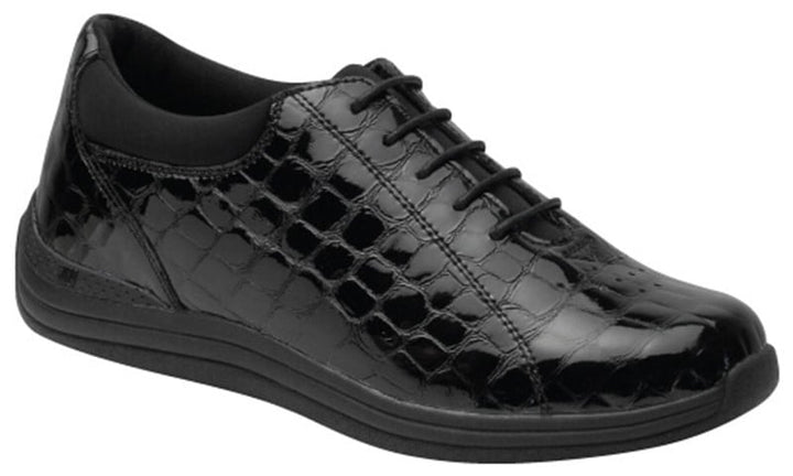 TULIP Black Croc Patent Leather