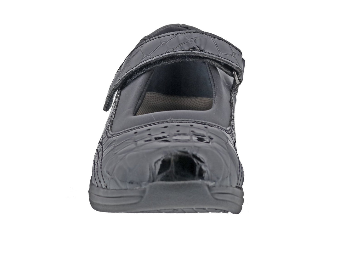 ROSE Black Croc Patent Leather