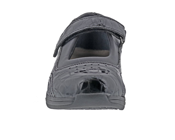 ROSE Black Croc Patent Leather