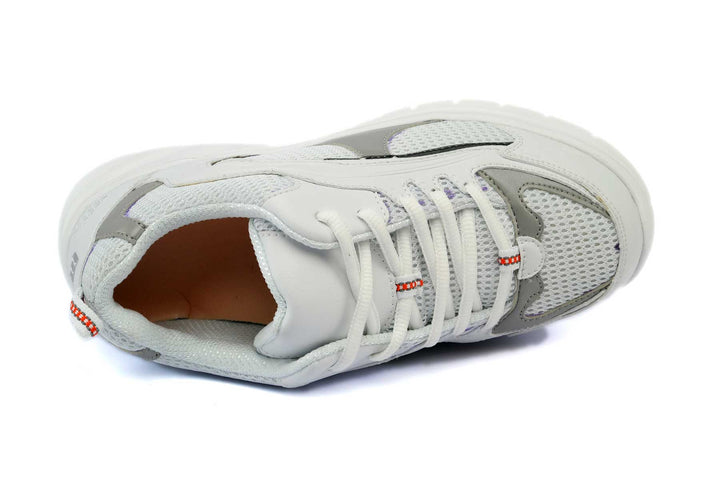 9701-L - Mt.Emey Men's Extra-depth Athletic/Walking Shoes White/Silver