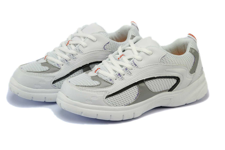 9701-L - Mt.Emey Men's Extra-depth Athletic/Walking Shoes White/Silver