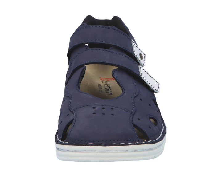 LARENA Blue Nubuck Leather