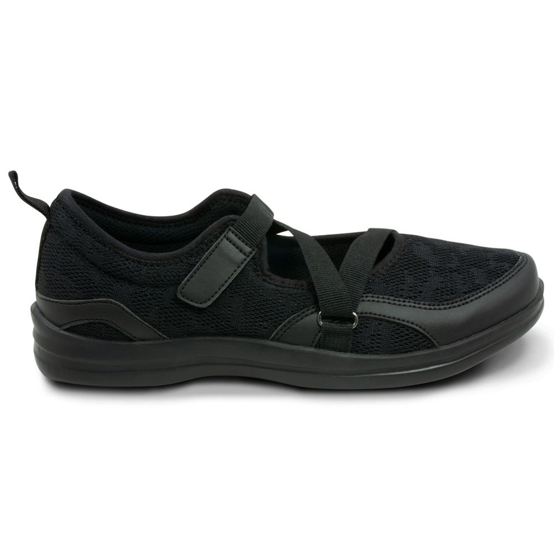 Women's Orthopedic Mesh Mary Jane Casual Shoe - Black