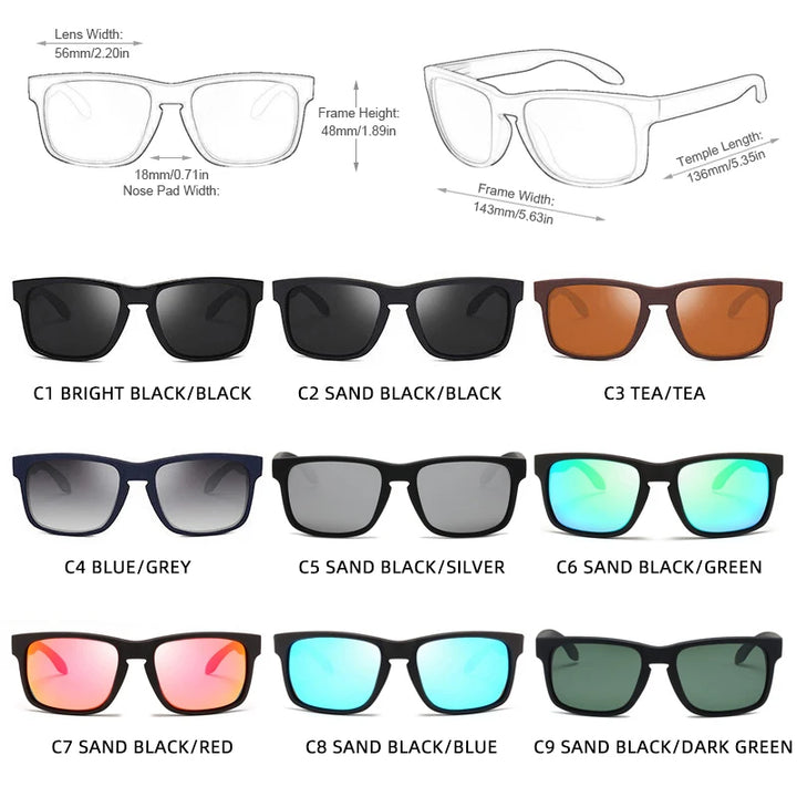 Classic Vintage Square Polarized Sunglasses