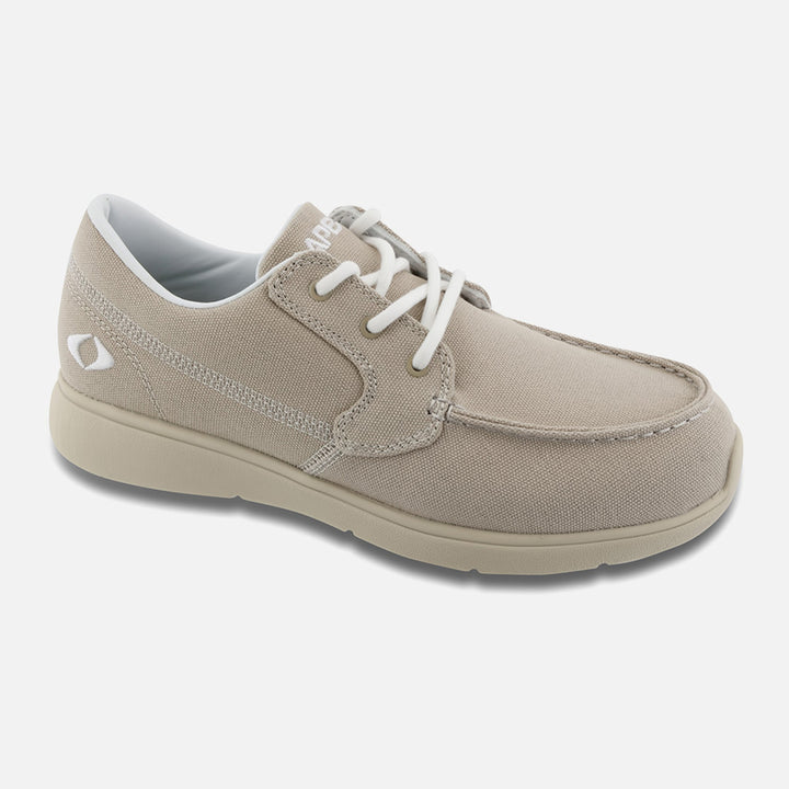 Women's Moc Toe Canvas Loafer - Tan