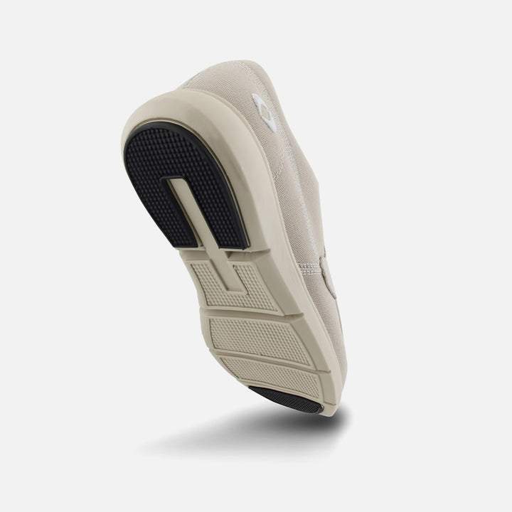 Women's Moc Toe Canvas Loafer - Tan