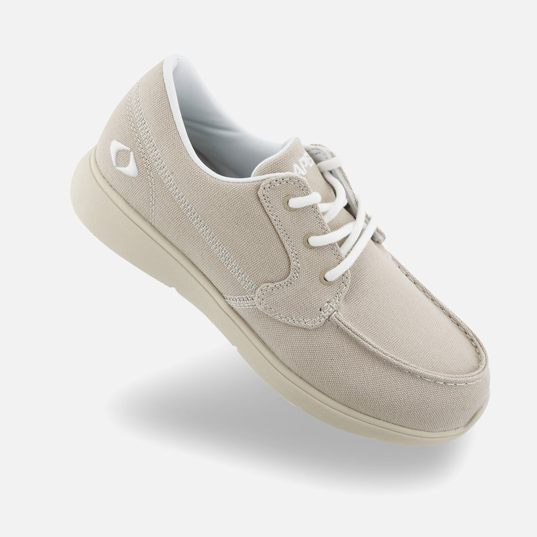 Women's Moc Toe Canvas Loafer - Tan