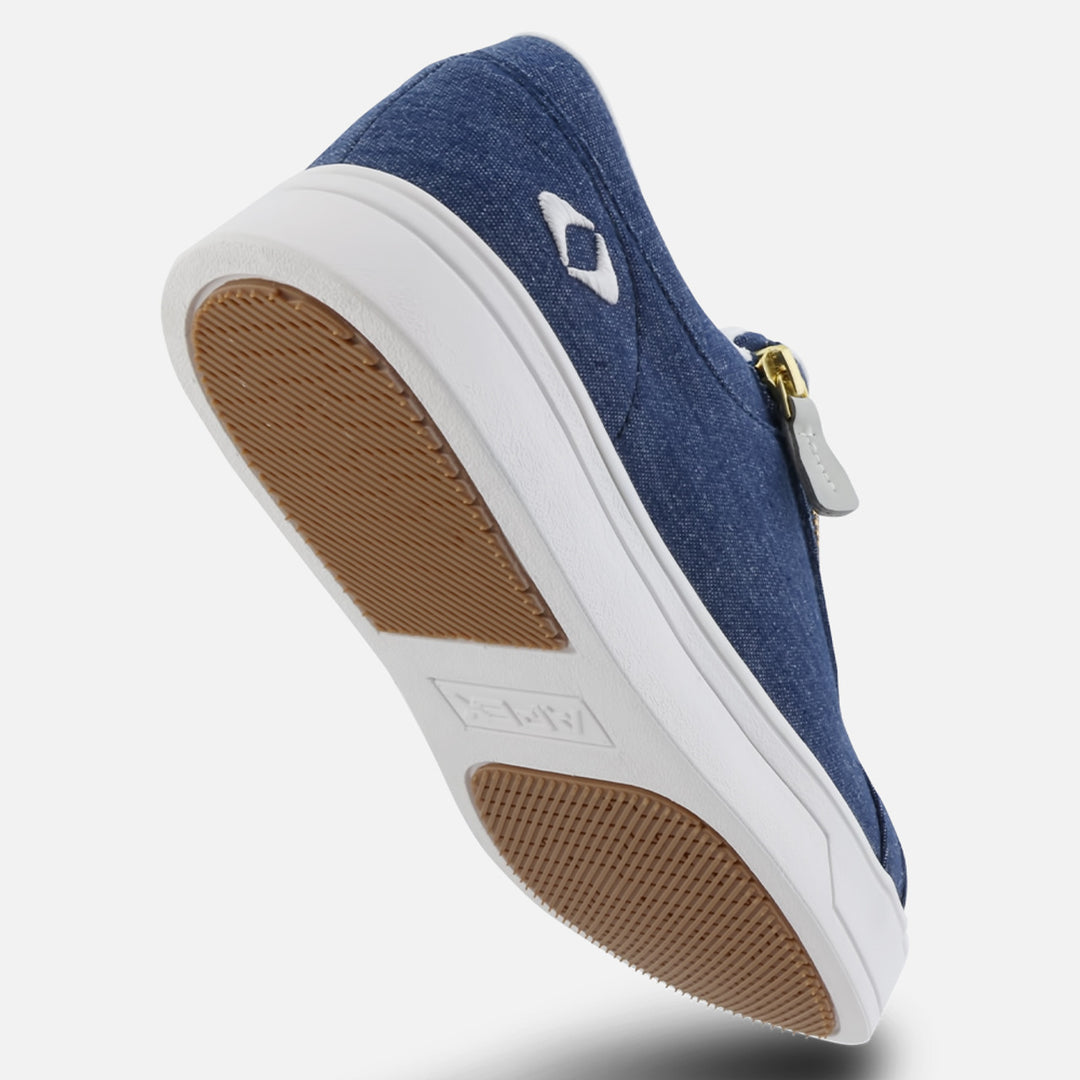 Women's Moc Toe Canvas Loafer - Navy