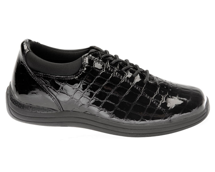 TULIP Black Croc Patent Leather