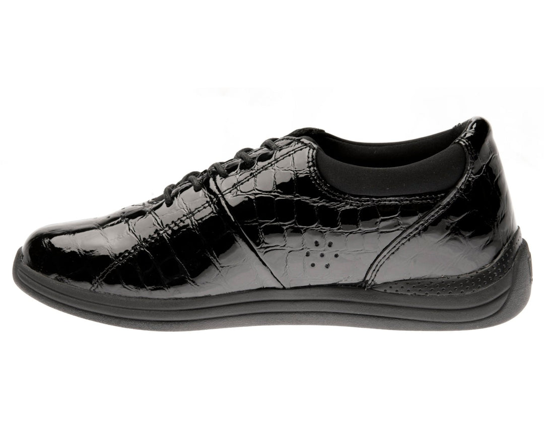TULIP Black Croc Patent Leather