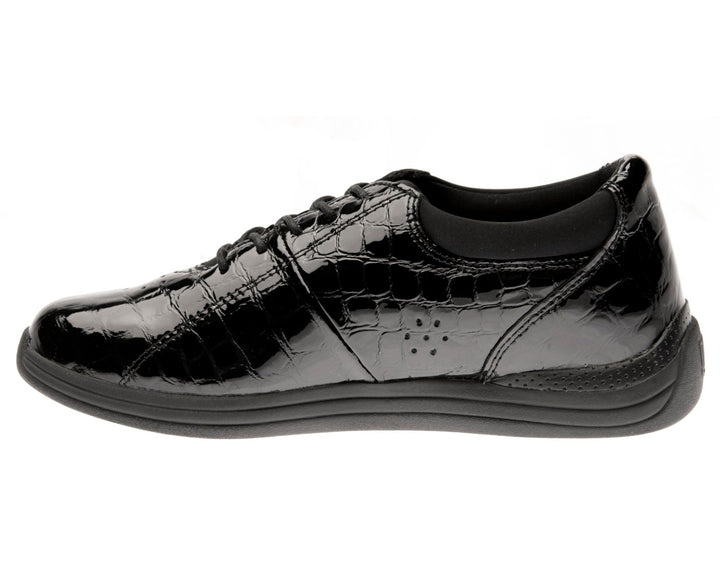TULIP Black Croc Patent Leather