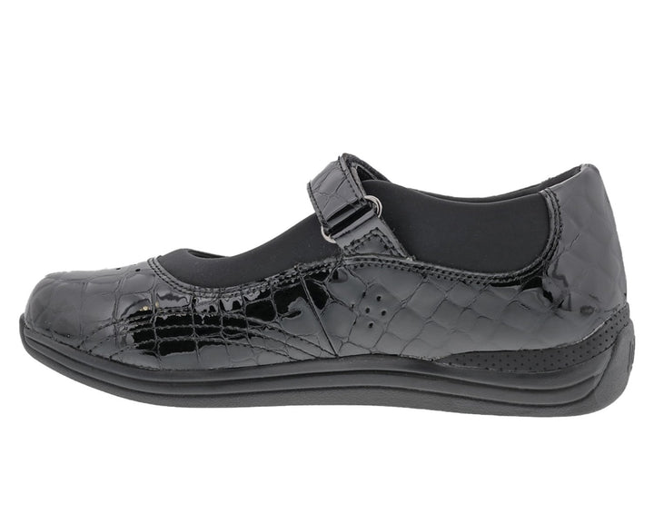 ROSE Black Croc Patent Leather
