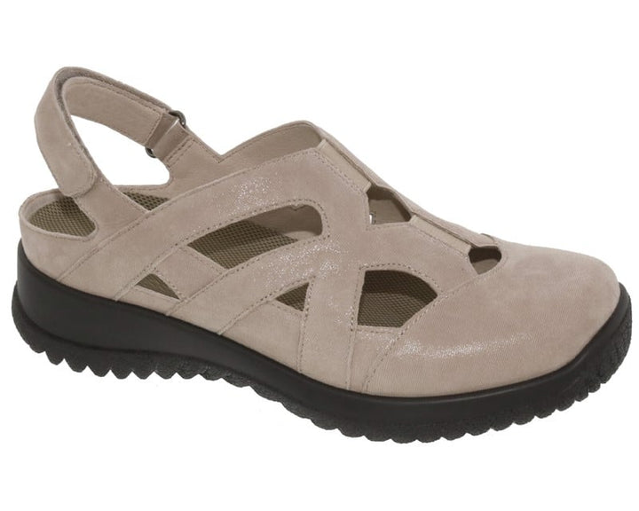 SMILES Taupe Microdot Leather