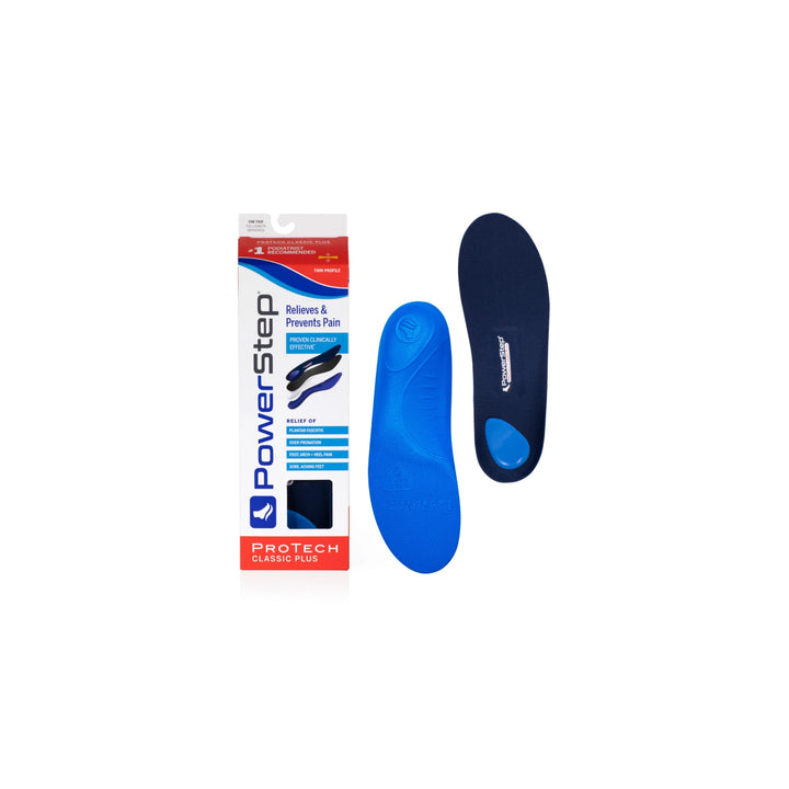 Powerstep Protech Classic Full Length Orthotic Insole Shoe Inserts - Ultra Thin